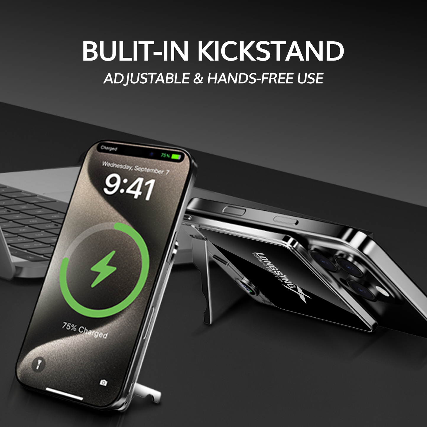 LONGSINGX Magnetic Wireless Charging Power Bank 5,000mAh